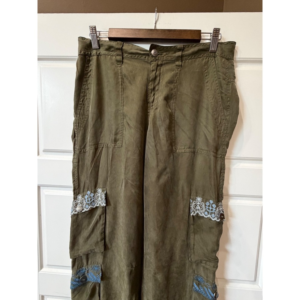 Johnny Was Karlie Jones Cargo Pants Size Small Boho Utility Fairy Grunge - Picture 3 of 12